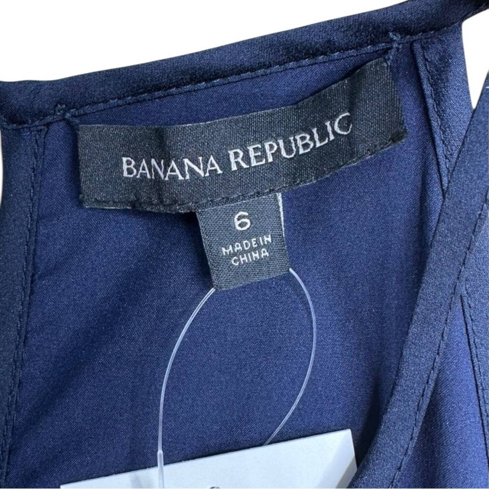 BANANA REPUBLIC Navy Blue Halter Dress Size 6 I0634 - Picture 5 of 11